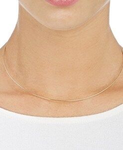 Choker in thick wire Collar Neck wire round Necklace Easy lock Choker for large Pendant. Plus Size to Petite