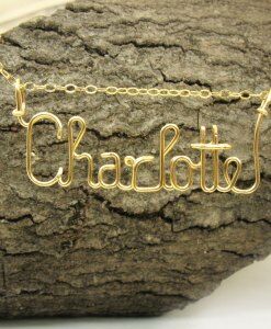 Personalized wire on sale name necklace