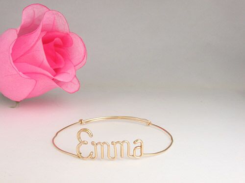 Wire_Bracelet_Emma_adjustable_020 Personalized wire baby bracelet anklet