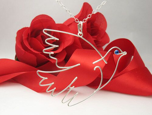 Picasso's "Blue Dove" Pendants